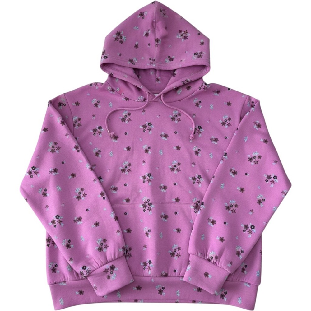 Levi's Girls Relaxed Fit Floral Hoodie Purple Long Sleeve Pullover XLarge NEW